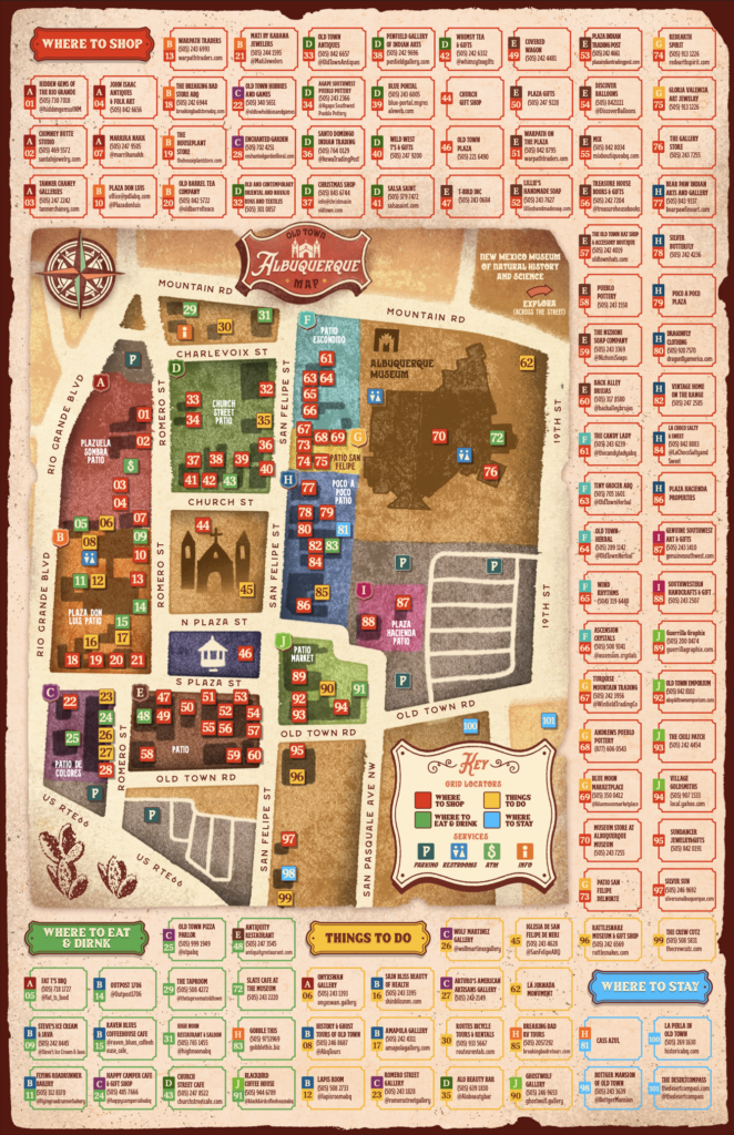 Old Town Map Albuquerque Mockup